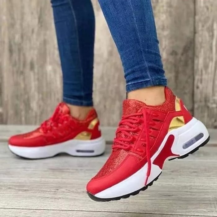 Sneakers dames met sleehak en luchtkussenzool 7