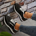 Sneakers dames met sleehak en veters 6