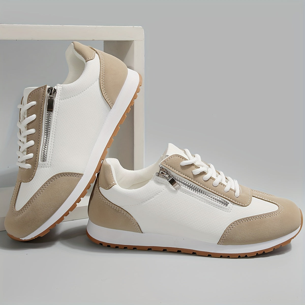 Sneakers dames retro met veters 4