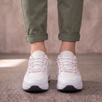Sneakers dames van leer met veters en antislipzool 4