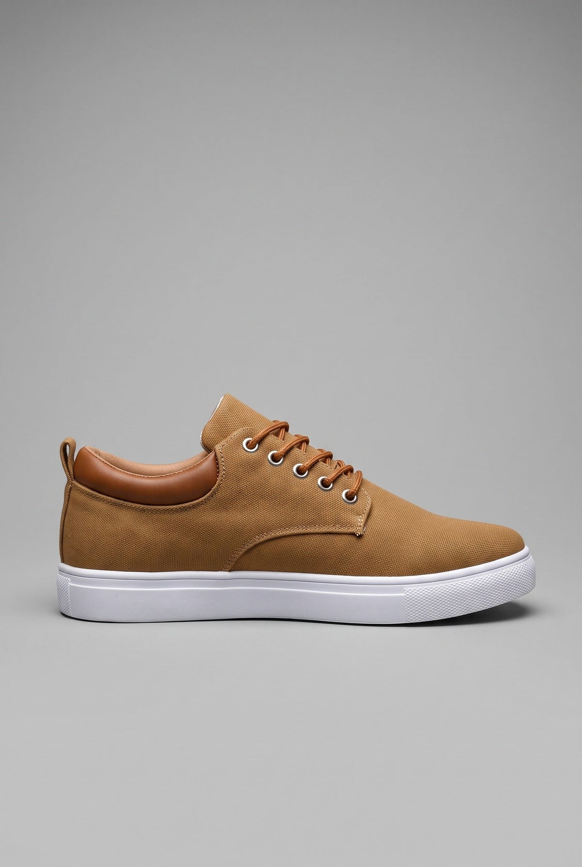 Sneakers heren geweven met veters en witte zool 1