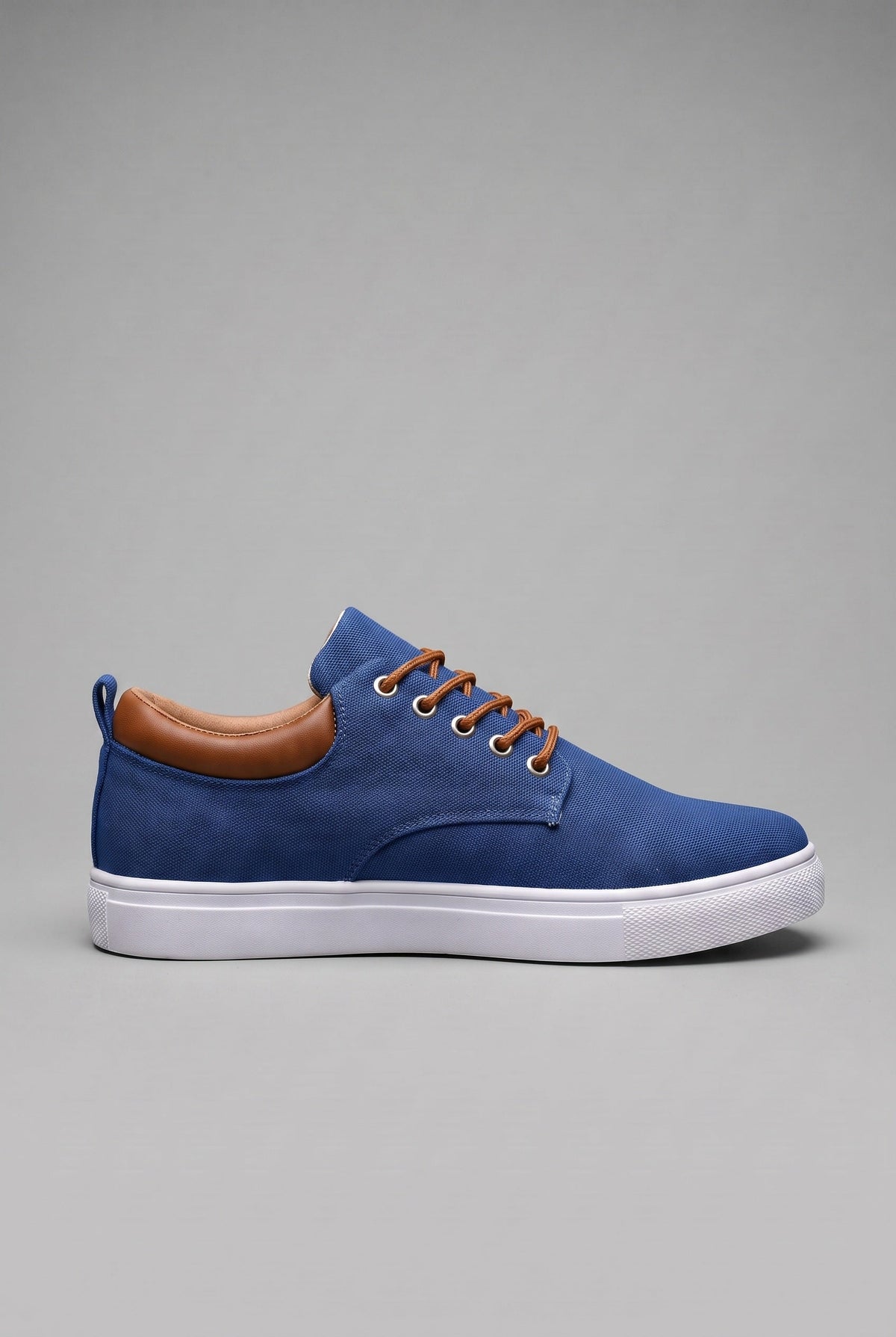 Sneakers heren geweven met veters en witte zool 3