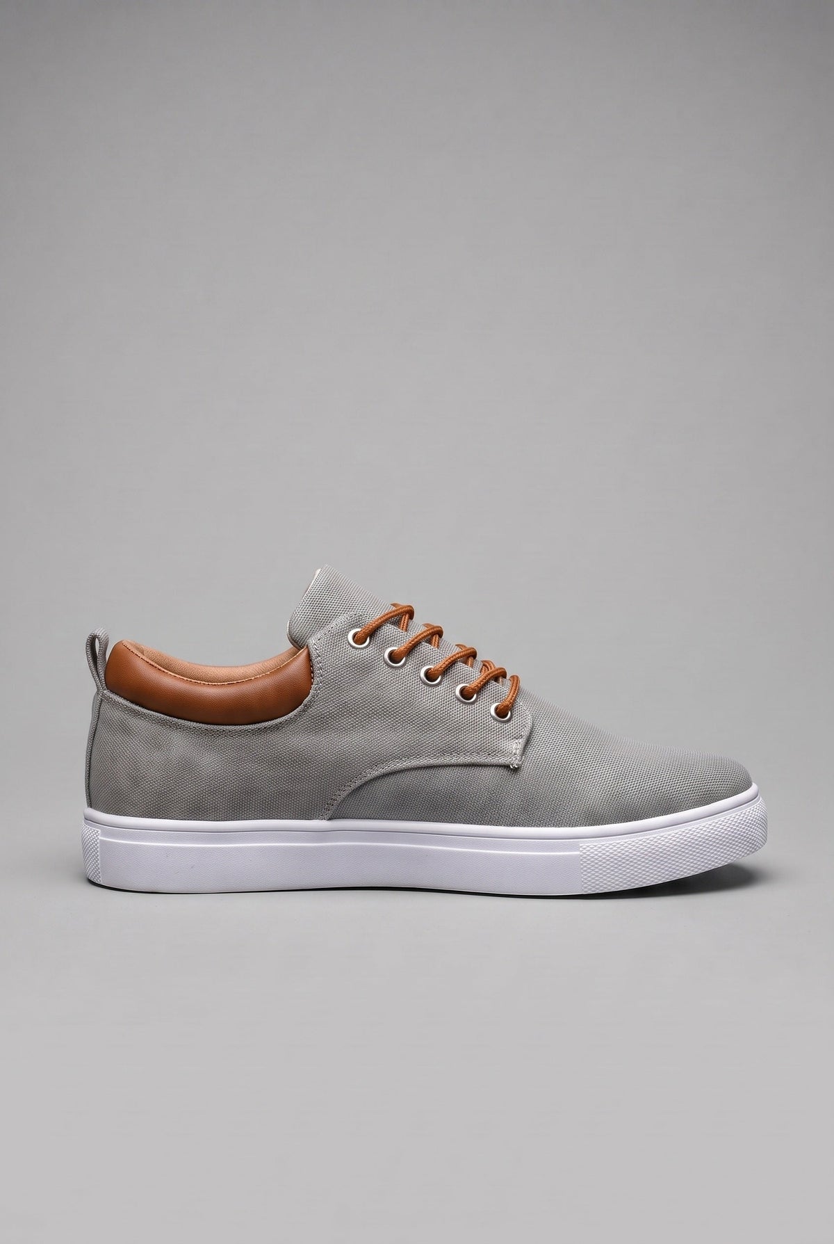Sneakers heren geweven met veters en witte zool 4