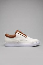 Sneakers heren geweven met veters en witte zool 6