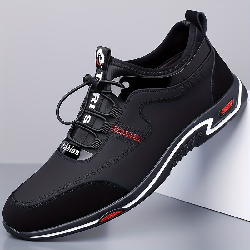 Sneakers heren met veters en dikke rubberzool 3