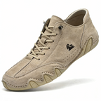 Sneakers heren met veters en geperforeerd detail 1