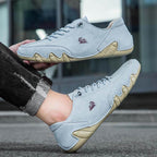 Sneakers heren met veters en geperforeerd detail 18