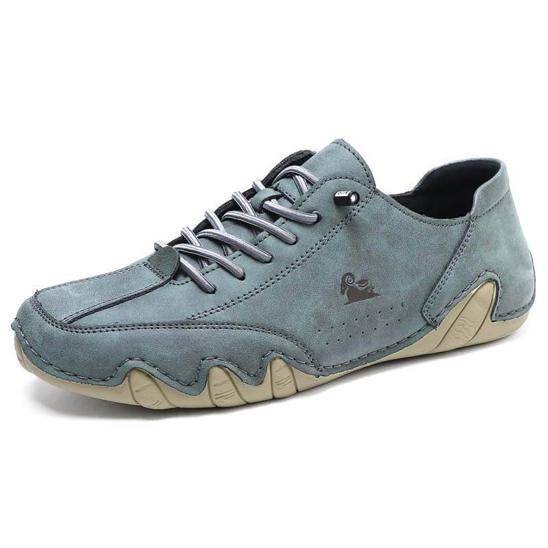 Sneakers heren met veters en geperforeerd detail 4