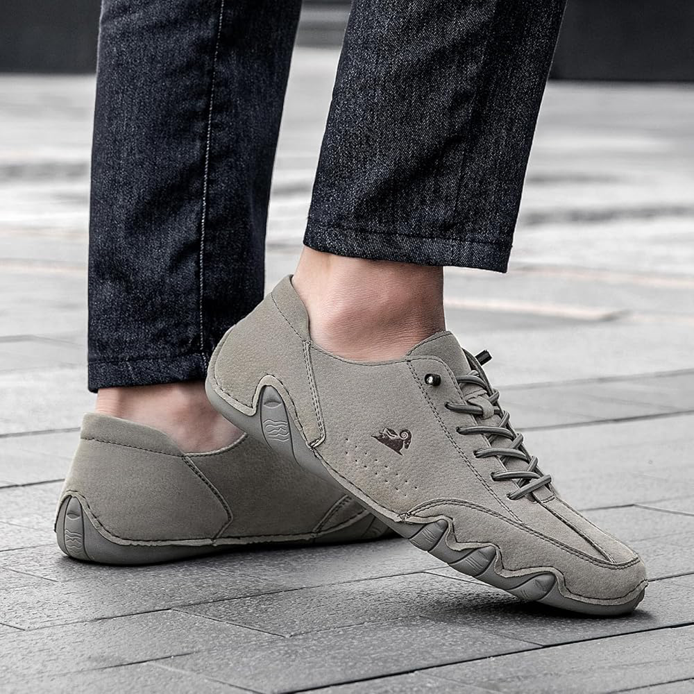 Sneakers heren met veters en geperforeerd detail 8