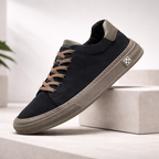 Sneakers heren met veters en gestikte zool 2