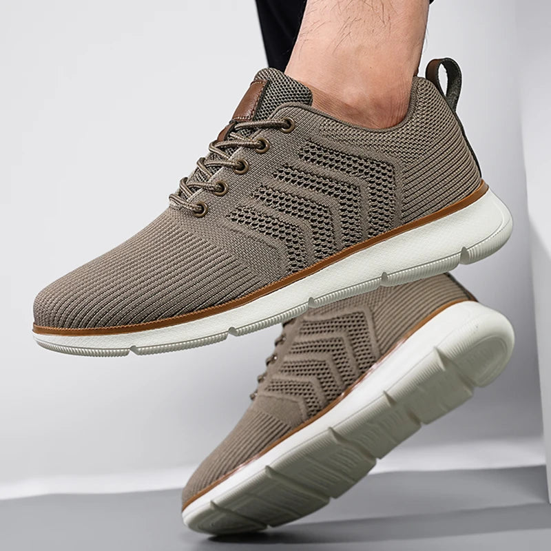 Sneakers heren met veters en lichte zool 5