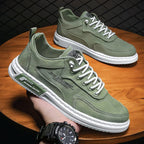 Sneakers heren van canvas met veters 1
