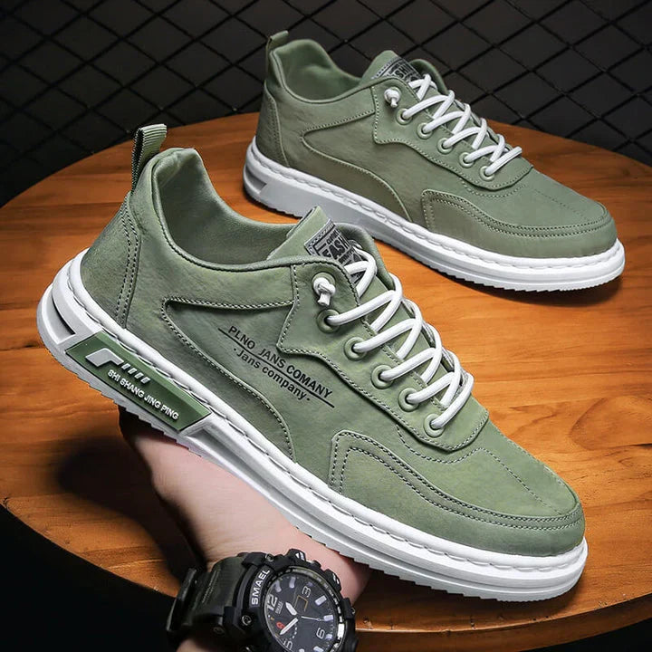 Sneakers heren van canvas met veters 1