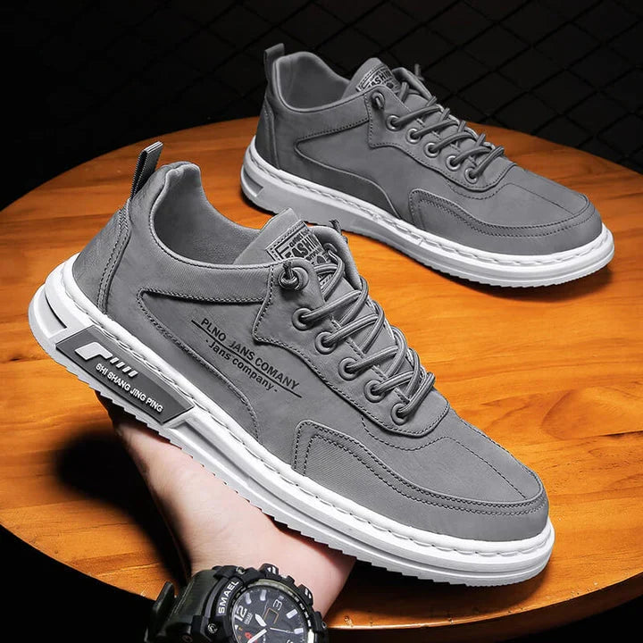 Sneakers heren van canvas met veters 3