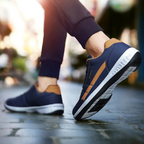 Sneakers heren van leer met veters en dikke zool 10
