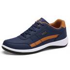 Sneakers heren van leer met veters en dikke zool 2