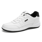 Sneakers heren van leer met veters en dikke zool 3