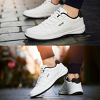Sneakers heren van leer met veters en dikke zool 6