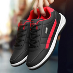 Sneakers heren van leer met veters en dikke zool 9
