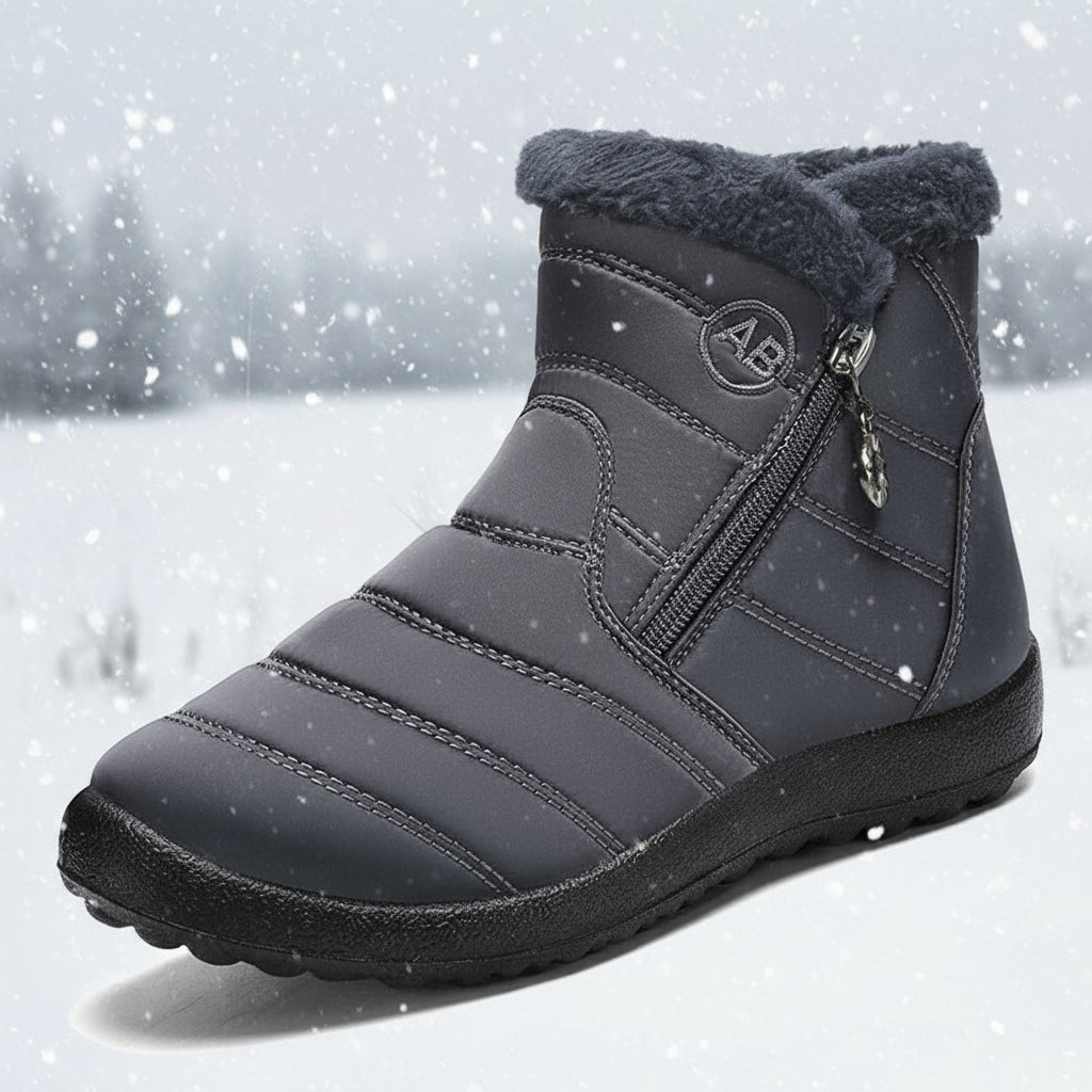 Snowboots dames gewatteerd met rits en warme voering 1
