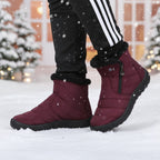 Snowboots dames gewatteerd met rits en warme voering 11