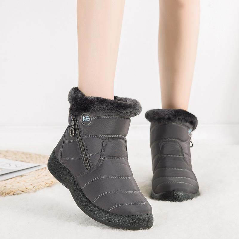 Snowboots dames gewatteerd met rits en warme voering 12