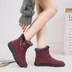 Snowboots dames gewatteerd met rits en warme voering 13