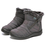 Snowboots dames gewatteerd met rits en warme voering 18