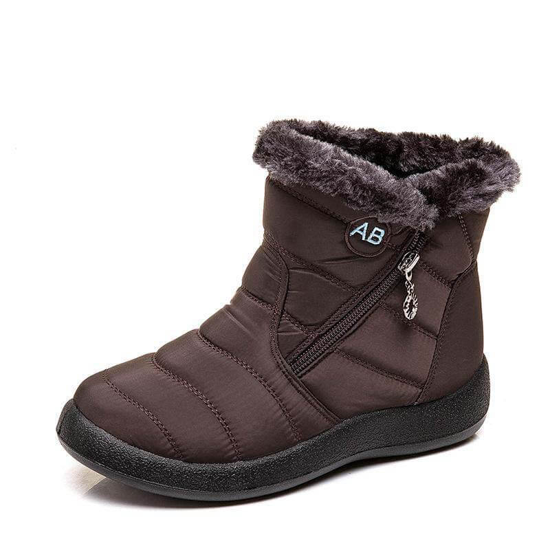 Snowboots dames gewatteerd met rits en warme voering 24