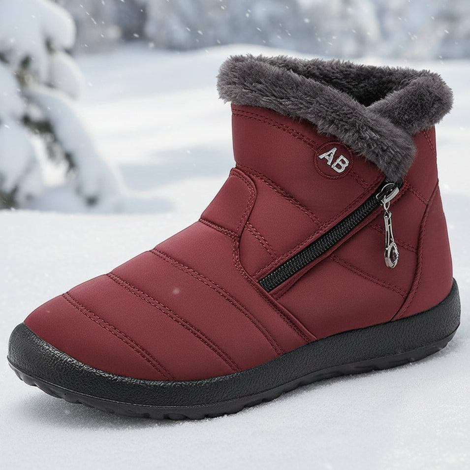 Snowboots dames gewatteerd met rits en warme voering 3