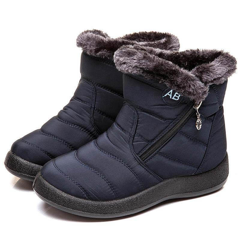 Snowboots dames gewatteerd met rits en warme voering 4