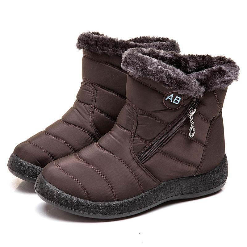 Snowboots dames gewatteerd met rits en warme voering 5