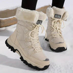 Snowboots dames met veters en grove antislipzool 1