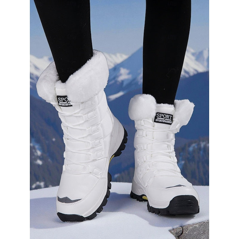 Snowboots dames met veters en warme voering 1