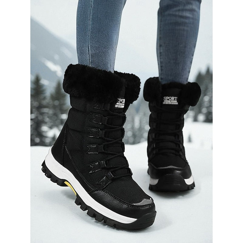 Snowboots dames met veters en warme voering 2