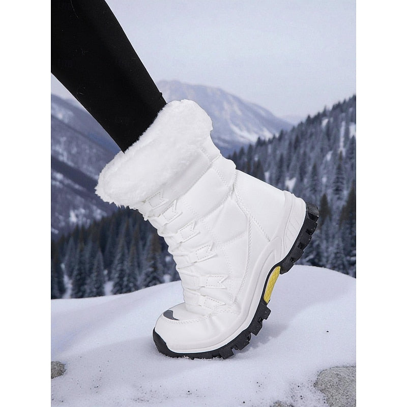 Snowboots dames met veters en warme voering 4