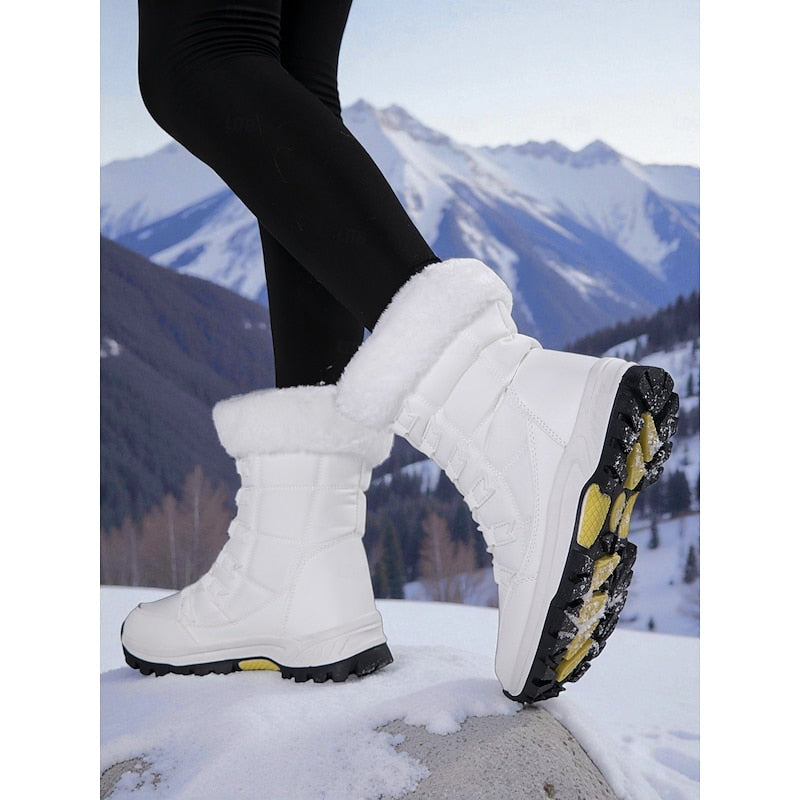 Snowboots dames met veters en warme voering 5