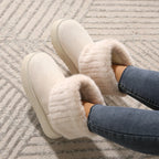Snowboots dames met warme voering, bontrand en platte zool 8