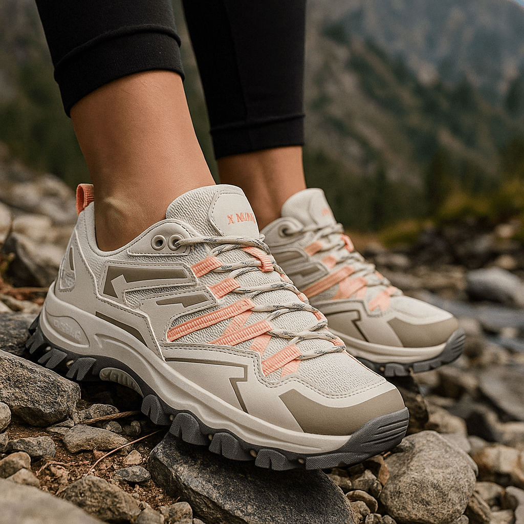 Waterafstotende wandelschoenen dames van textiel met ademende materialen en antislipzool 1