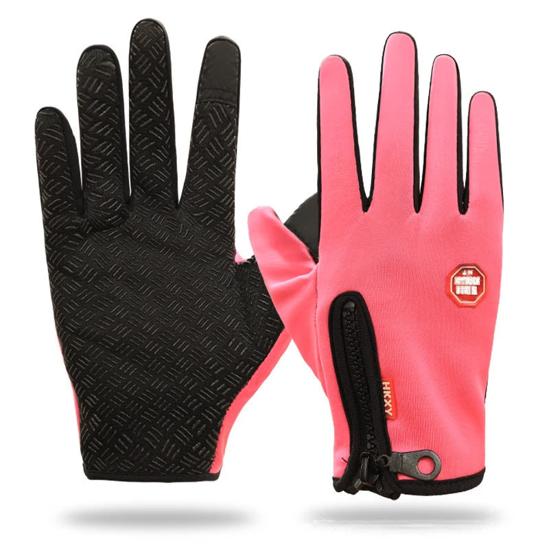 Sporthandschoenen dames met touchscreen en rits 4