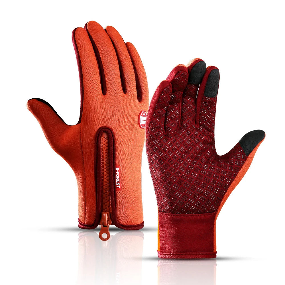 Sporthandschoenen dames met touchscreen en rits 8