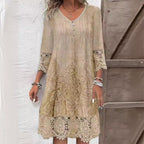 Camille - Midi jurk met bloemenprint dames