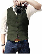 Stijlvol heren gilet met knoopsluiting 3