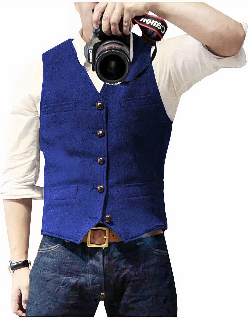 Stijlvol heren gilet met knoopsluiting 5