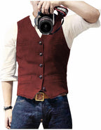 Stijlvol heren gilet met knoopsluiting 6