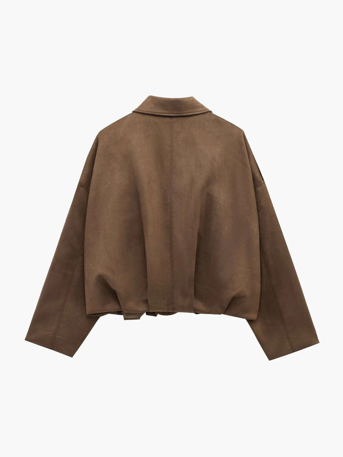Suède bomber dames oversized met kraag 12