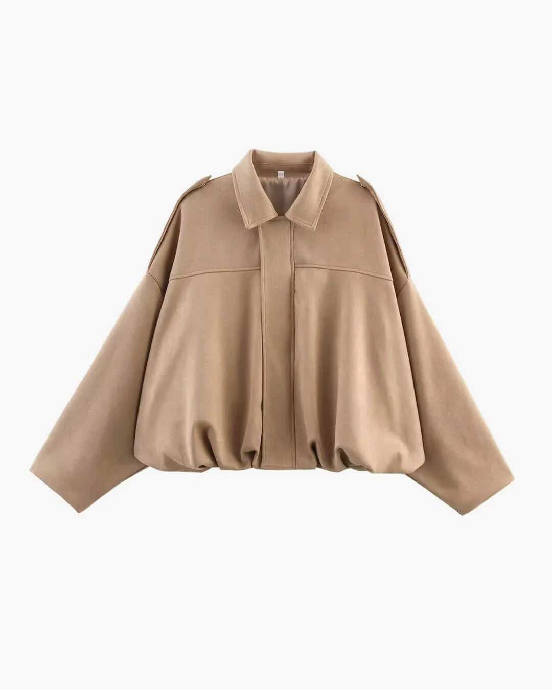 Suède bomber dames oversized met kraag 3