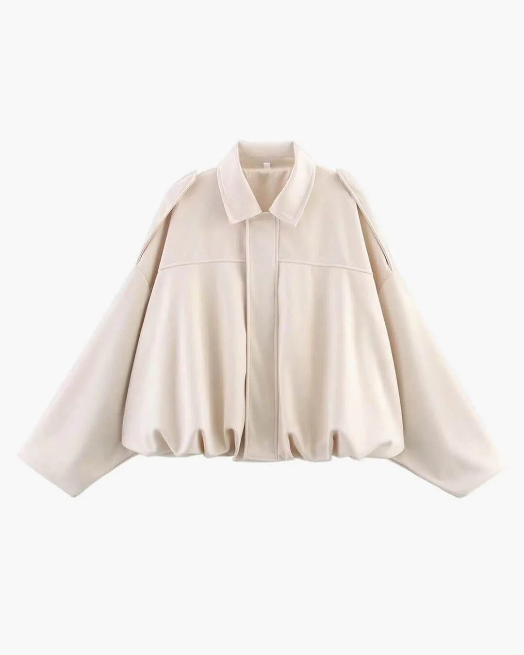 Suède bomber dames oversized met kraag 4