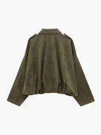 Suède bomber dames oversized met kraag 5
