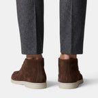 Suède chukka boots heren met mokassinstiksel 5